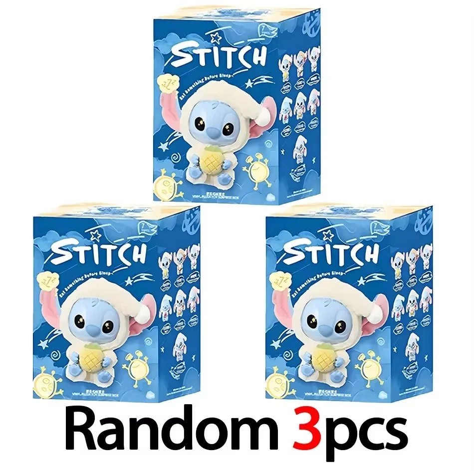 New Stitch Eat Something before Sleep Series Blind Box Plush Dolls Pendant Cute Doll Ornament Mystery Box Surprise Toys Gifts